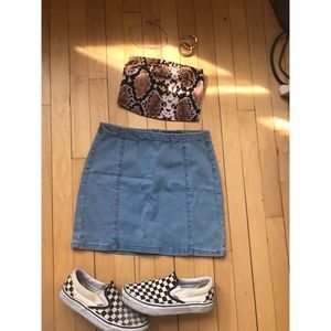 PrettyLittleThing Snake skin crop top